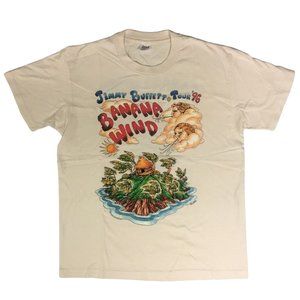 Vintage Official Jimmy Buffett Banana Wind Tour 1996 Off White T-Shirt X…